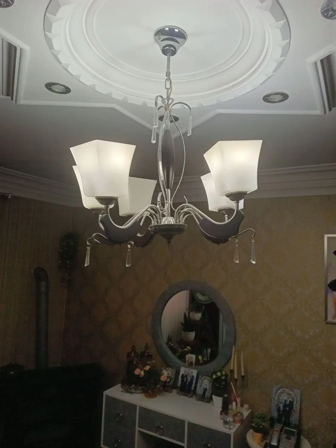 لوستر سقفی 2 عدد در حد نو|لوستر و چراغ آویز|رشت, پل تالشان|دیوار