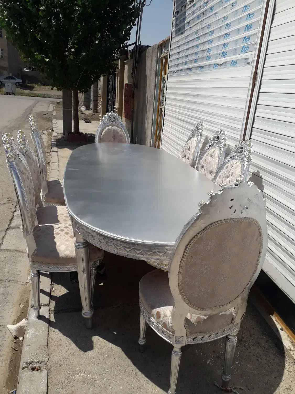 مبل سلطنتی باست غذا خوری ۸نفره مناسب جهیزیه|مبلمان خانگی و میز عسلی|اردبیل, |دیوار