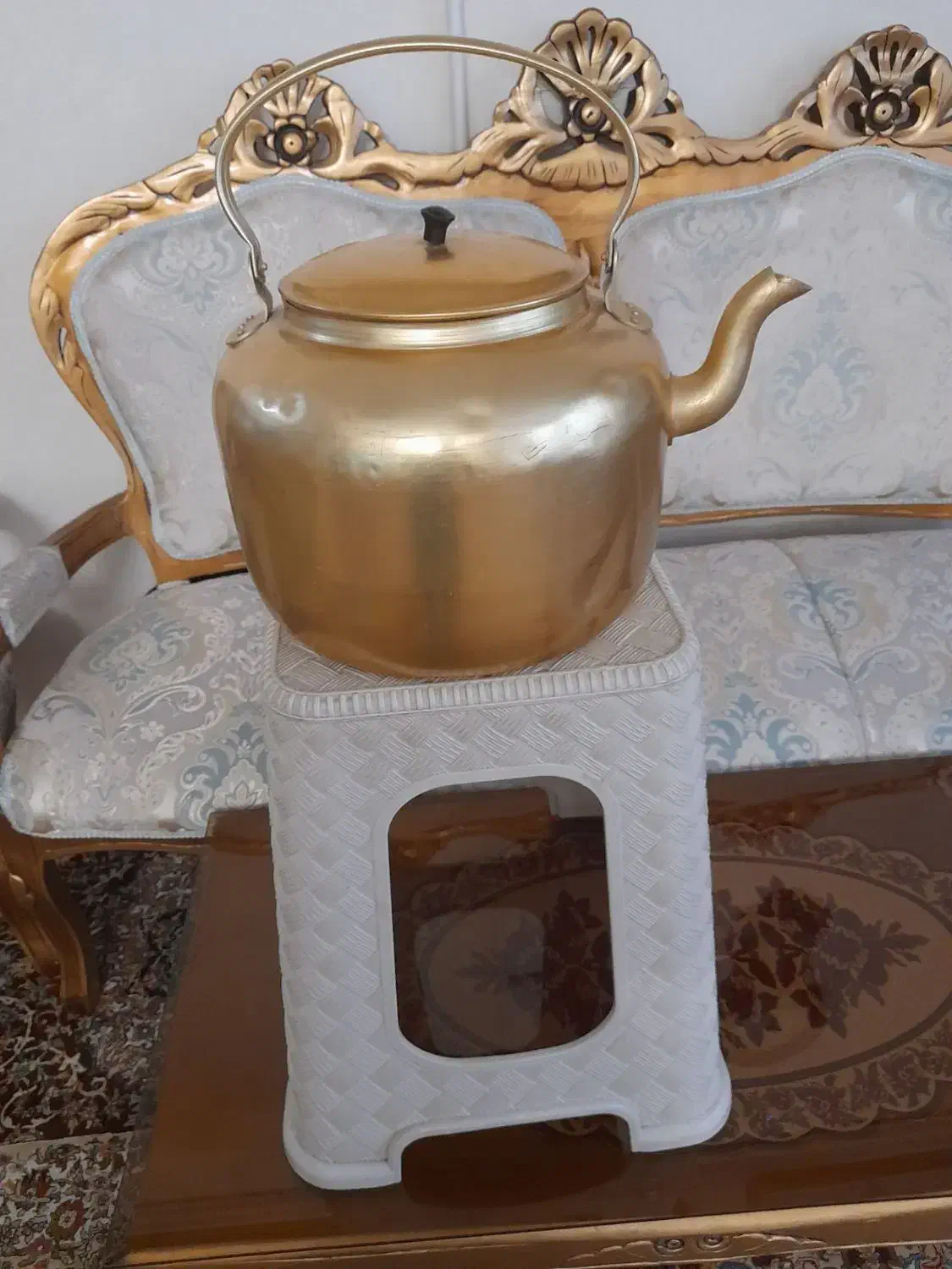 چایدان بزرگ قدیمی|قوری، کتری، قهوهساز دستی|تبریز, |دیوار