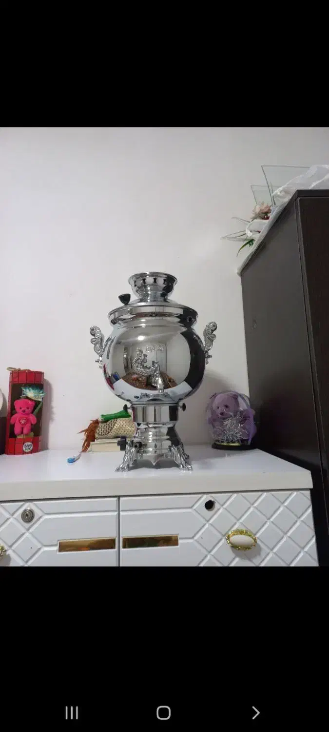 سماور ۱۲ لیتری|سماور، چای‌ساز، قهوه‌ساز|صحنه, |دیوار