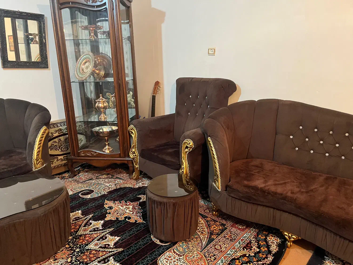 مبل ۹ نفره  با بوفه|مبلمان خانگی و میز عسلی|قزوین, |دیوار