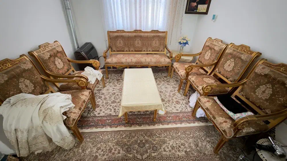 مبل استیل ۹نفره|مبلمان خانگی و میز عسلی|خرمدشت, |دیوار