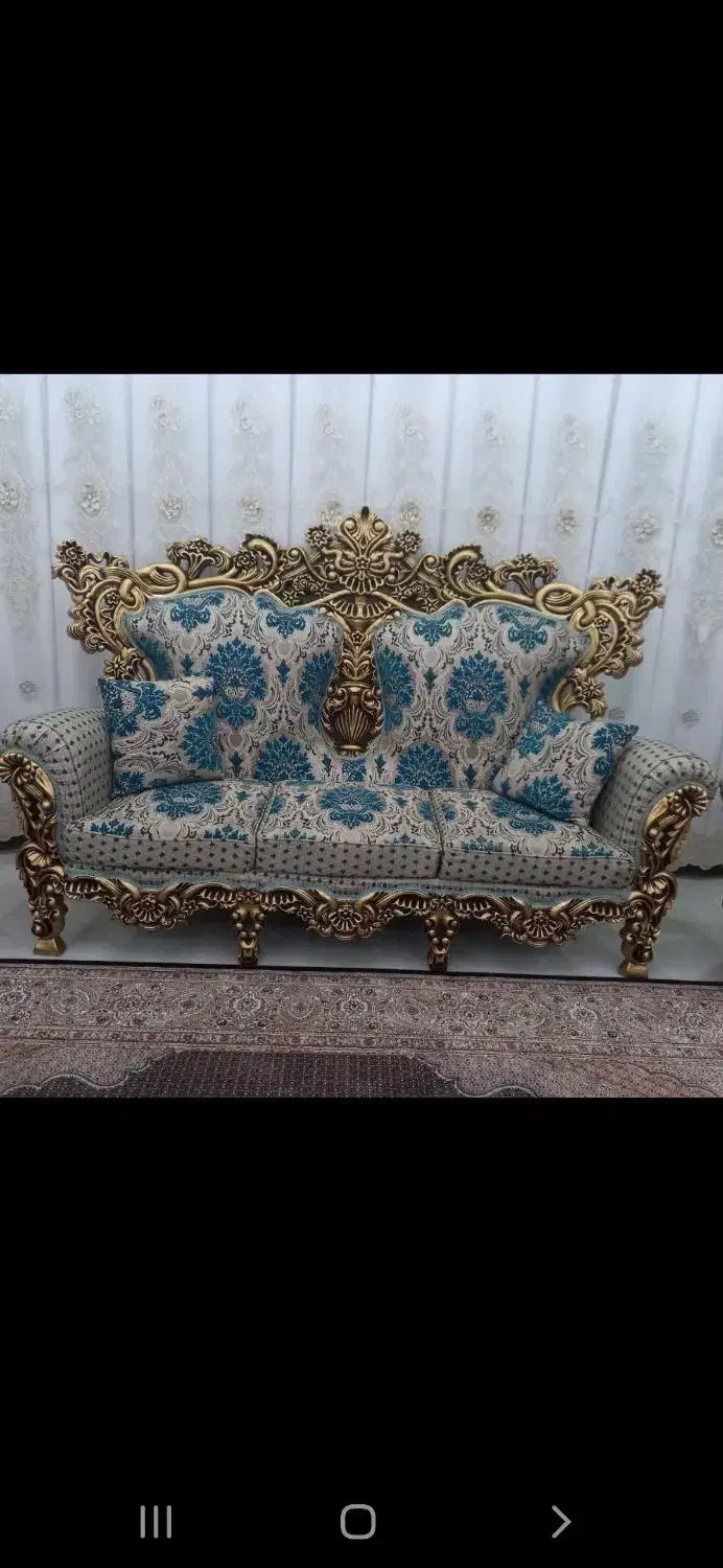 مبل سلطنتی ۹ نفره در حد نو|مبلمان خانگی و میز عسلی|خوی, |دیوار