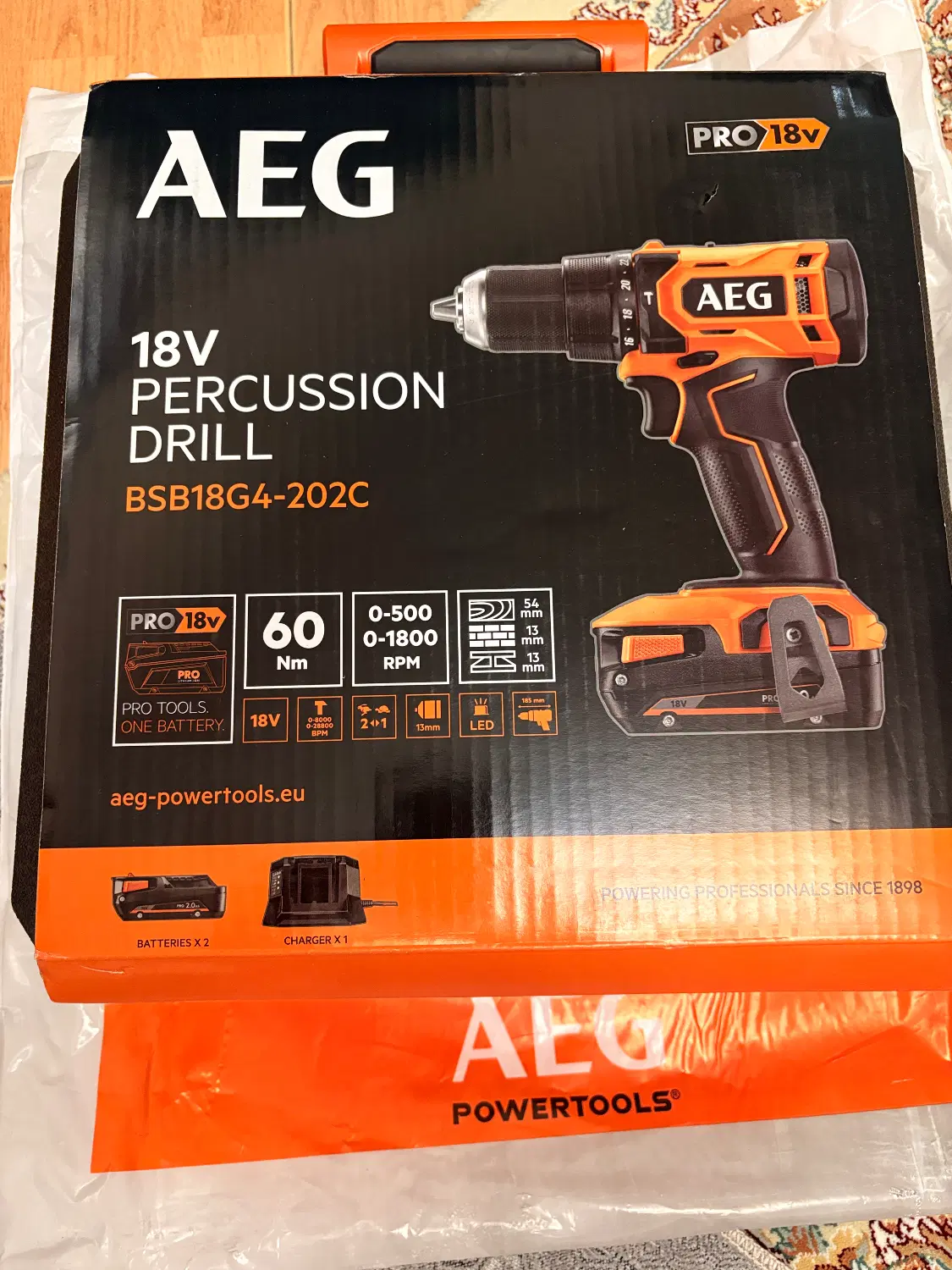 دریل شارژی چکشی AEG مدل BSB18G4-202C|ابزارآلات|تهران, حافظیه|دیوار
