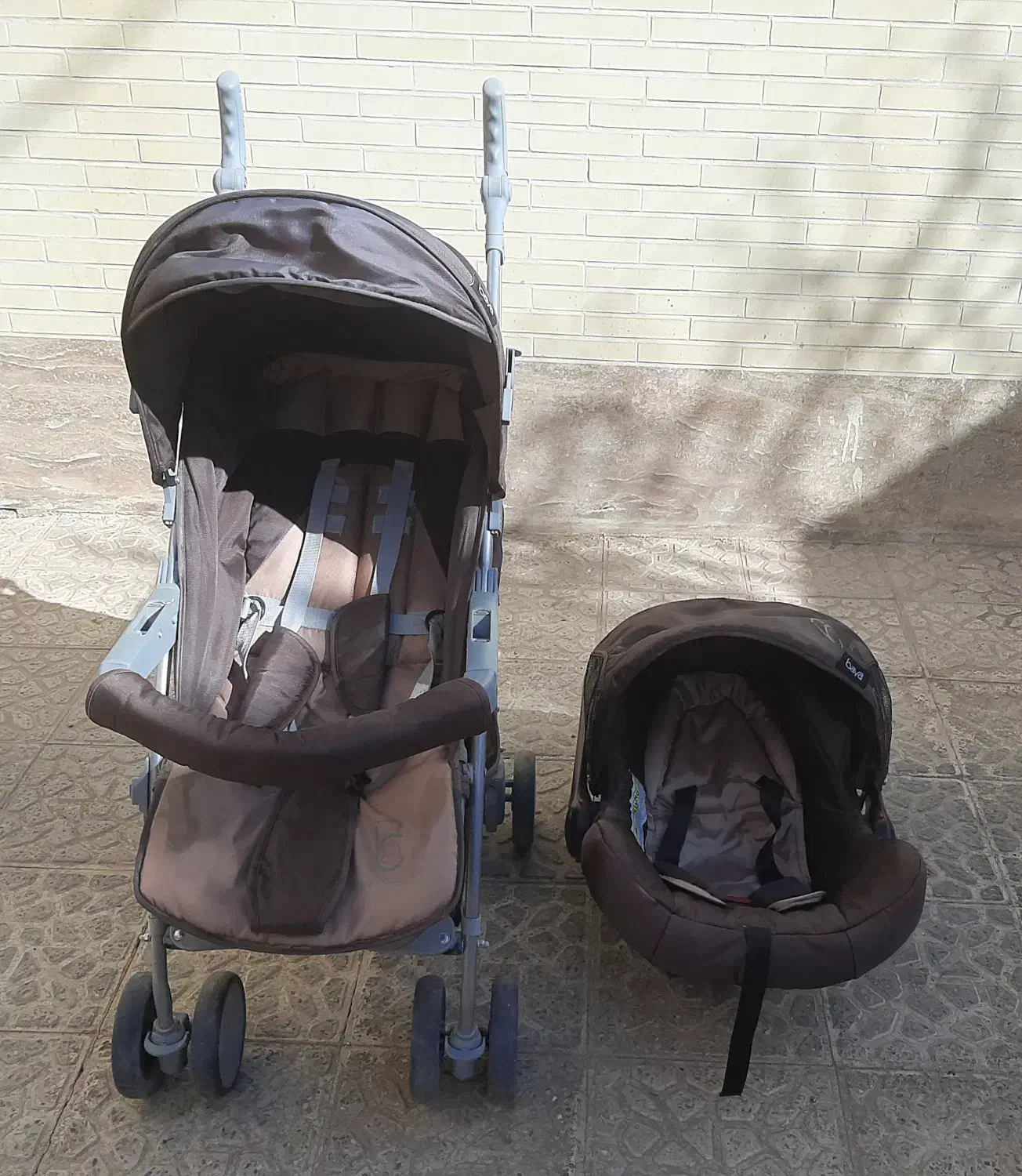 ست کالسکه و‌ کریر برند baby care مدل Baya|کالسکه و لوازم جانبی|یزد, |دیوار