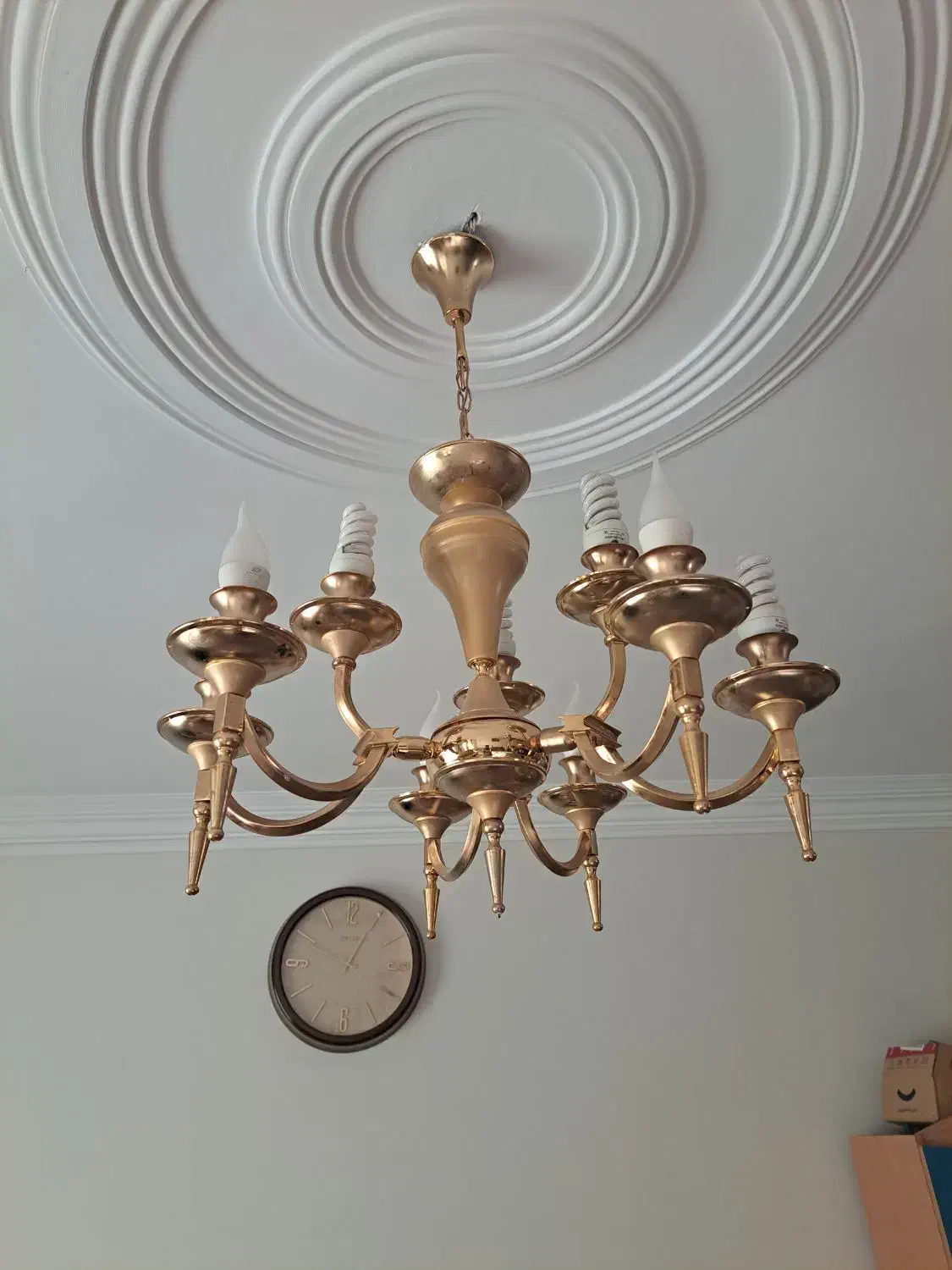 لوستر تمیز با روکش آب طلا|لوستر و چراغ آویز|تهران, حشمتیه|دیوار