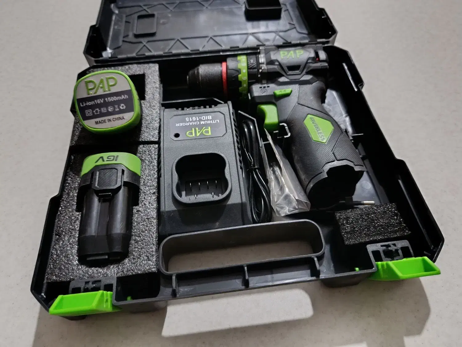 دریل شارژی PAP براشلس BD1615|ماشین‌آلات صنعتی|قم, نیروگاه|دیوار