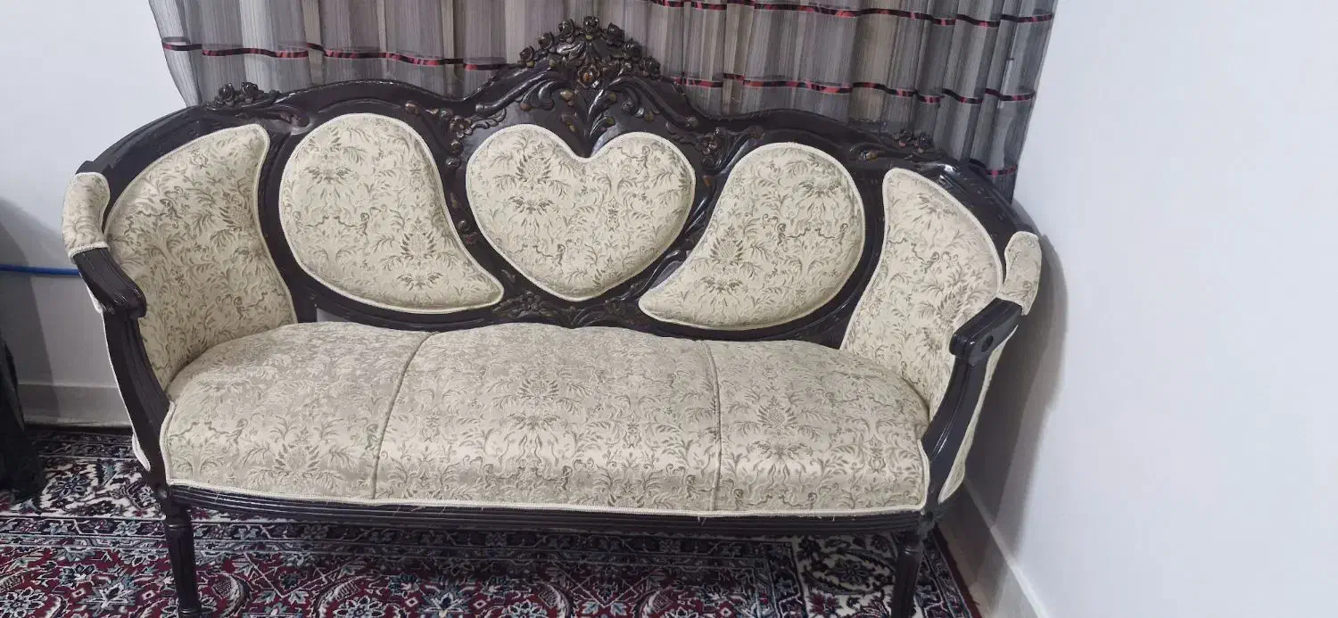 مبلمان استیل ۹ نفره.پارچه ترک.در حد نو|مبلمان خانگی و میز عسلی|گلمکان, |دیوار