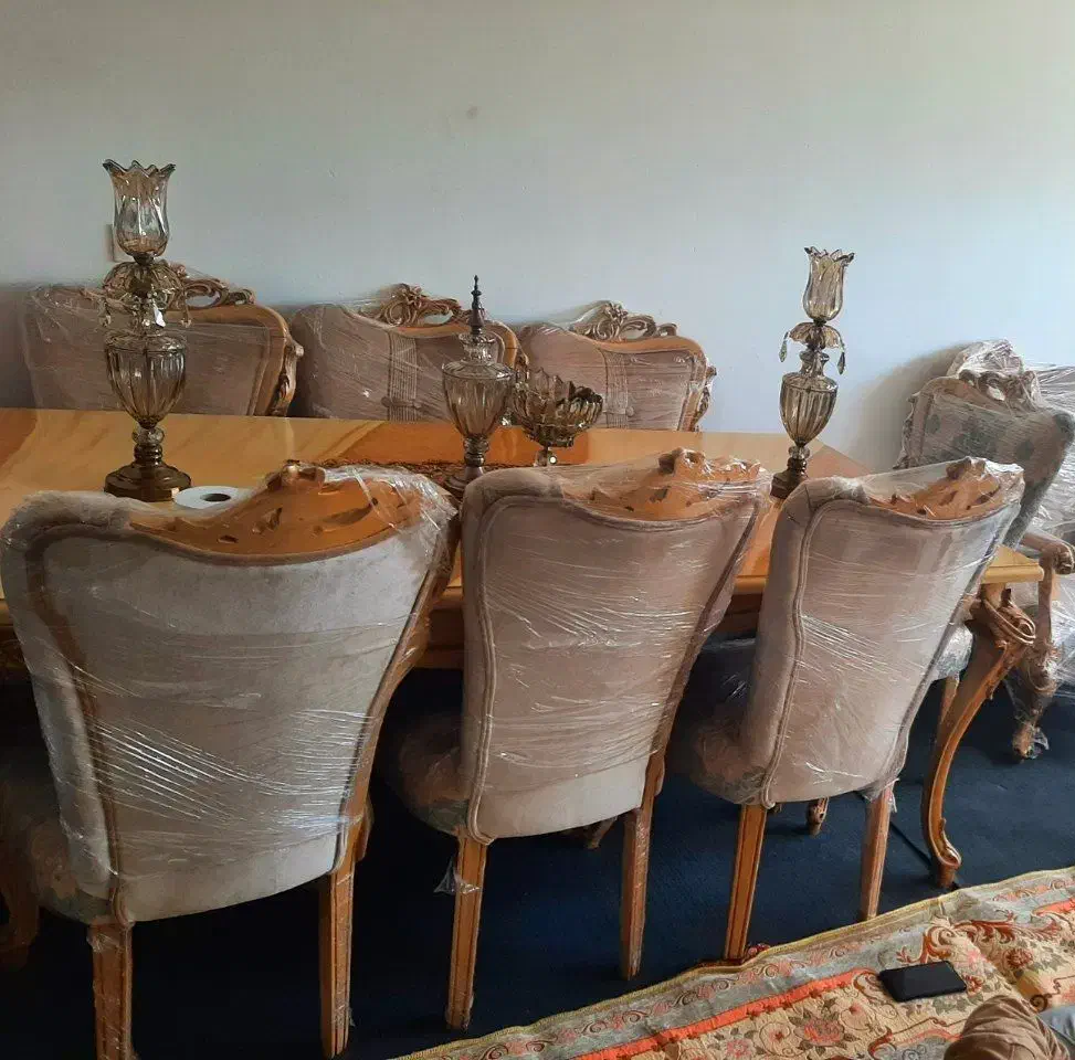 ناهار خوری ۸ نفره با چوب راش|میز و صندلی غذاخوری|سردشت, |دیوار