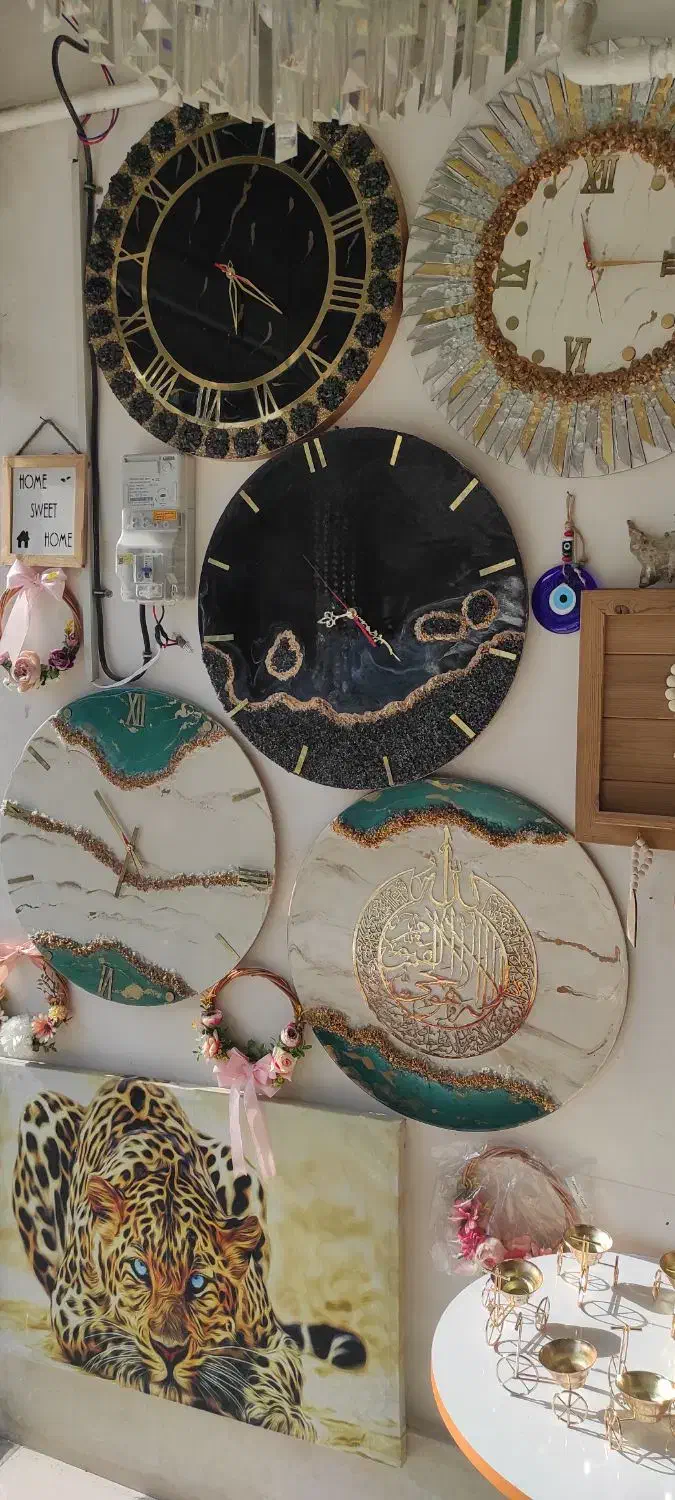 ساعت رزین|ساعت دیواری و تزئینی|نسیم‌شهر, |دیوار