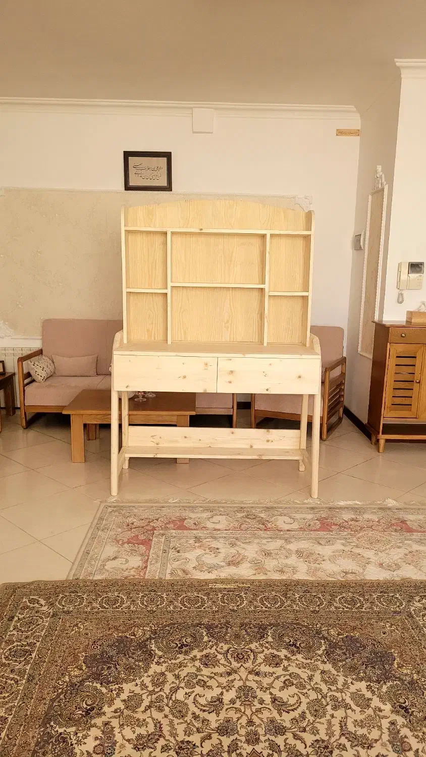 میزتحریرکتابخانهدار پینترستی نوینو تمام چوب روسی|میز تحریر و کامپیوتر|مشهد, الهیه|دیوار