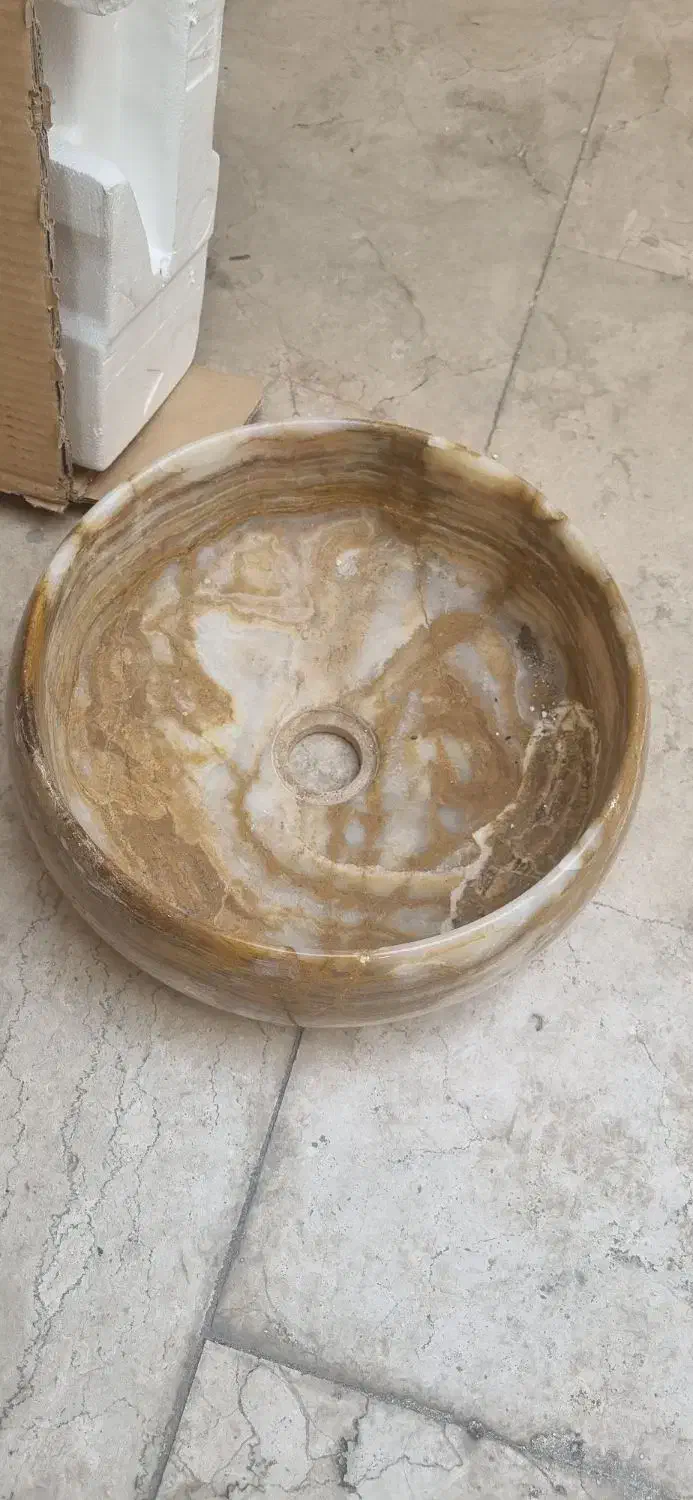 کاسه روشویی سنگی گرد|لوازم سرویس بهداشتی|بجنورد, |دیوار