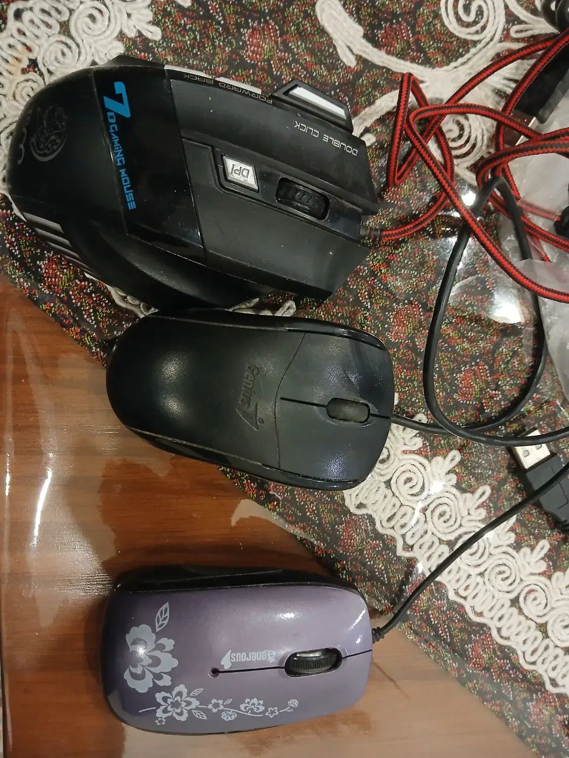 ۳ عدد موس گیمینگ و معمولی|قطعات و لوازم جانبی رایانه|مشهد, شهید فرامرز عباسی|دیوار