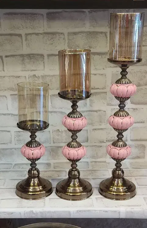 ست شمعدان و آباژورهای  خاص و زیبا|صنایع دستی و سایر لوازم تزئینی|گرگان, |دیوار