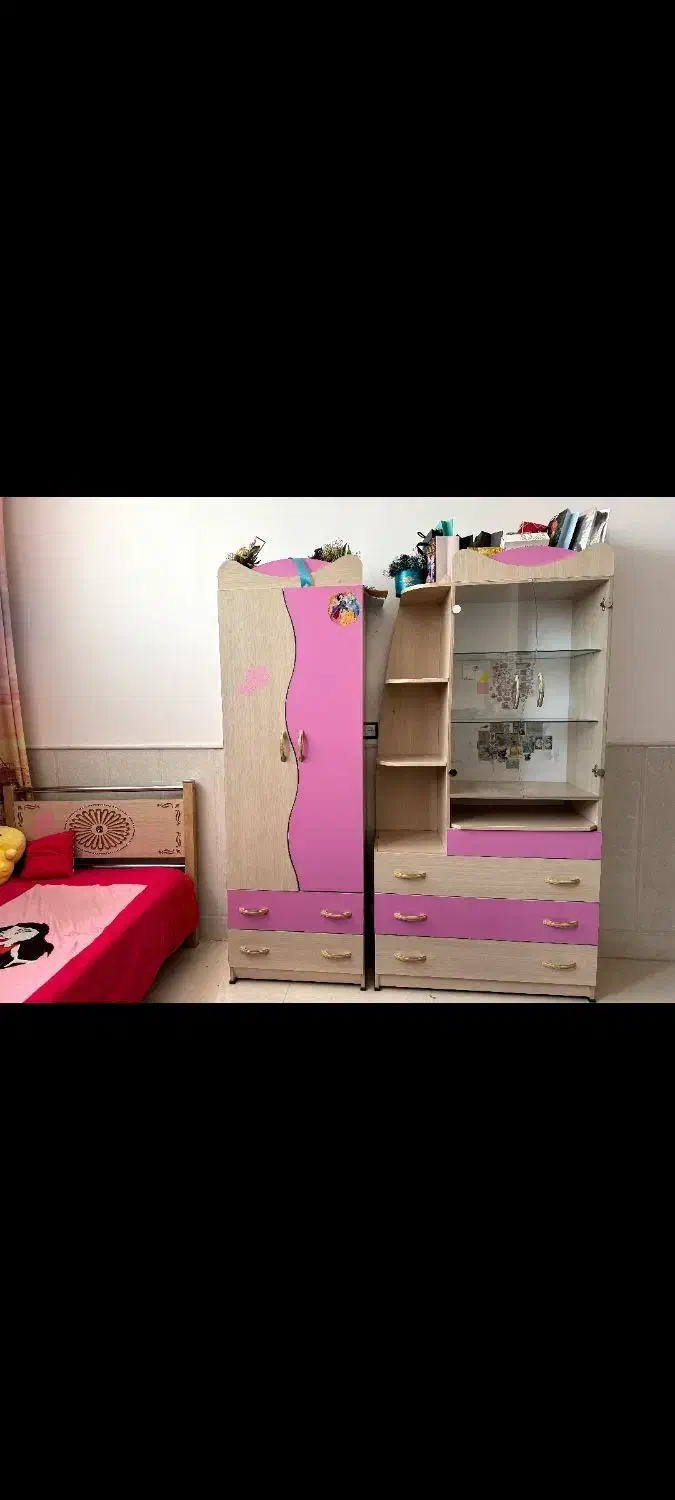 فروش سرویس خواب دخترانه در حد نو|تخت و سرویس خواب|اردکان, |دیوار