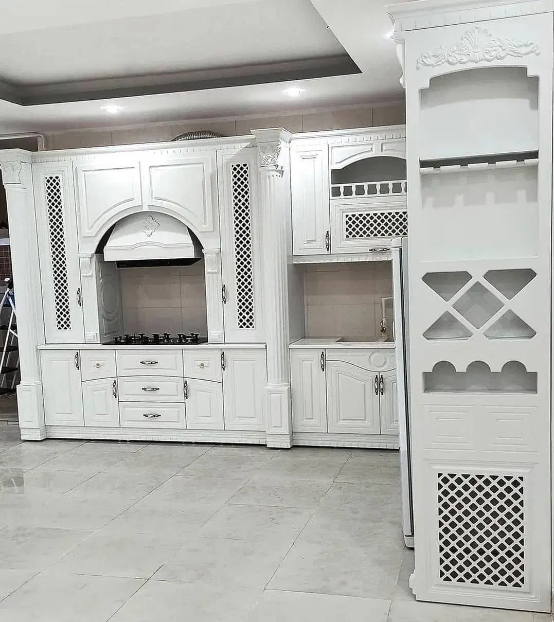 کابینت.کمد. منبران .نئوکلاسیک.هایگلاس|کتابخانه، شلف، قفسههای دیواری|چابهار, |دیوار