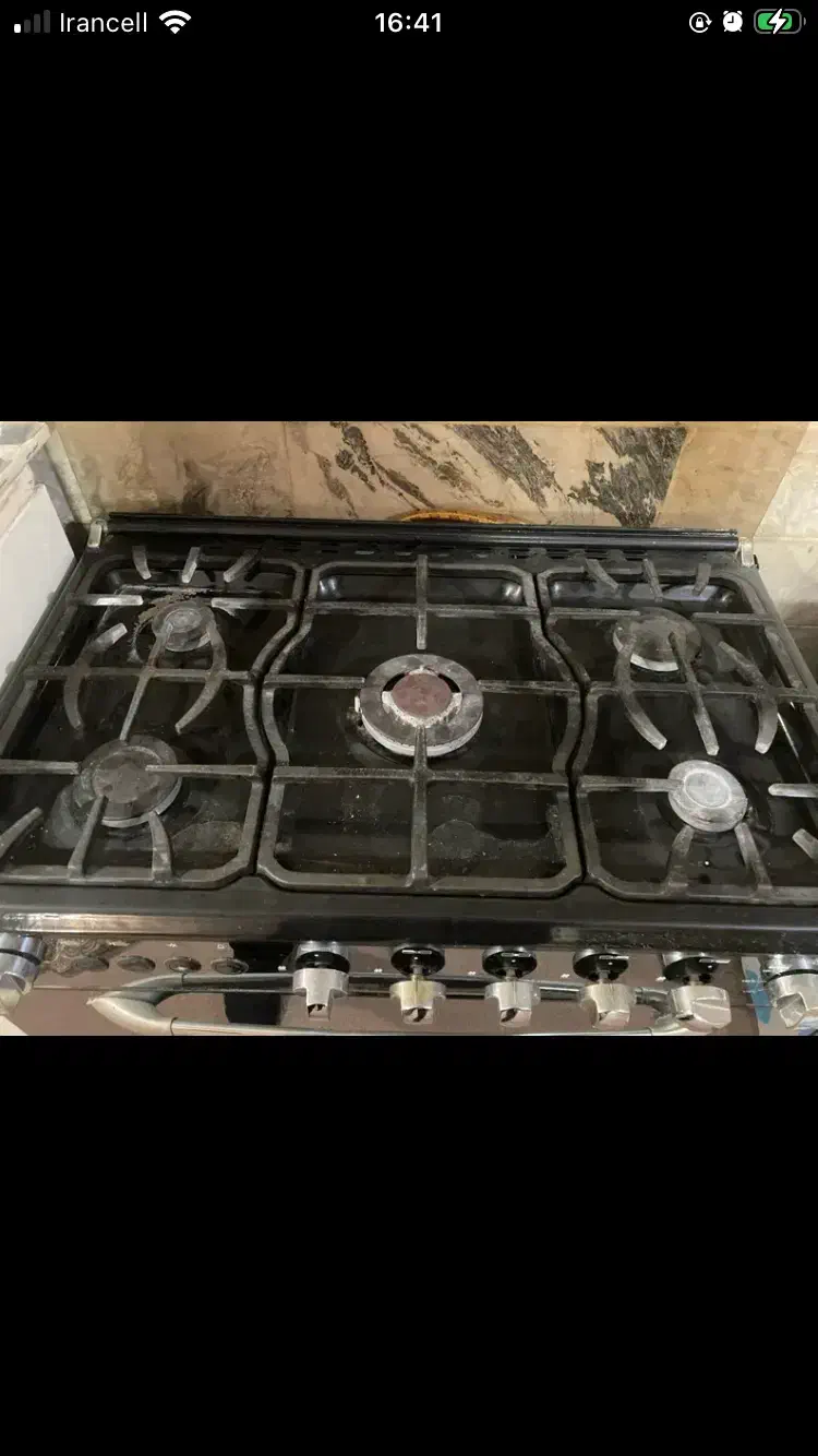 اجاق گاز پنج شعله فر دار|اجاق گاز و لوازم برقی پختوپز|گلپایگان, |دیوار