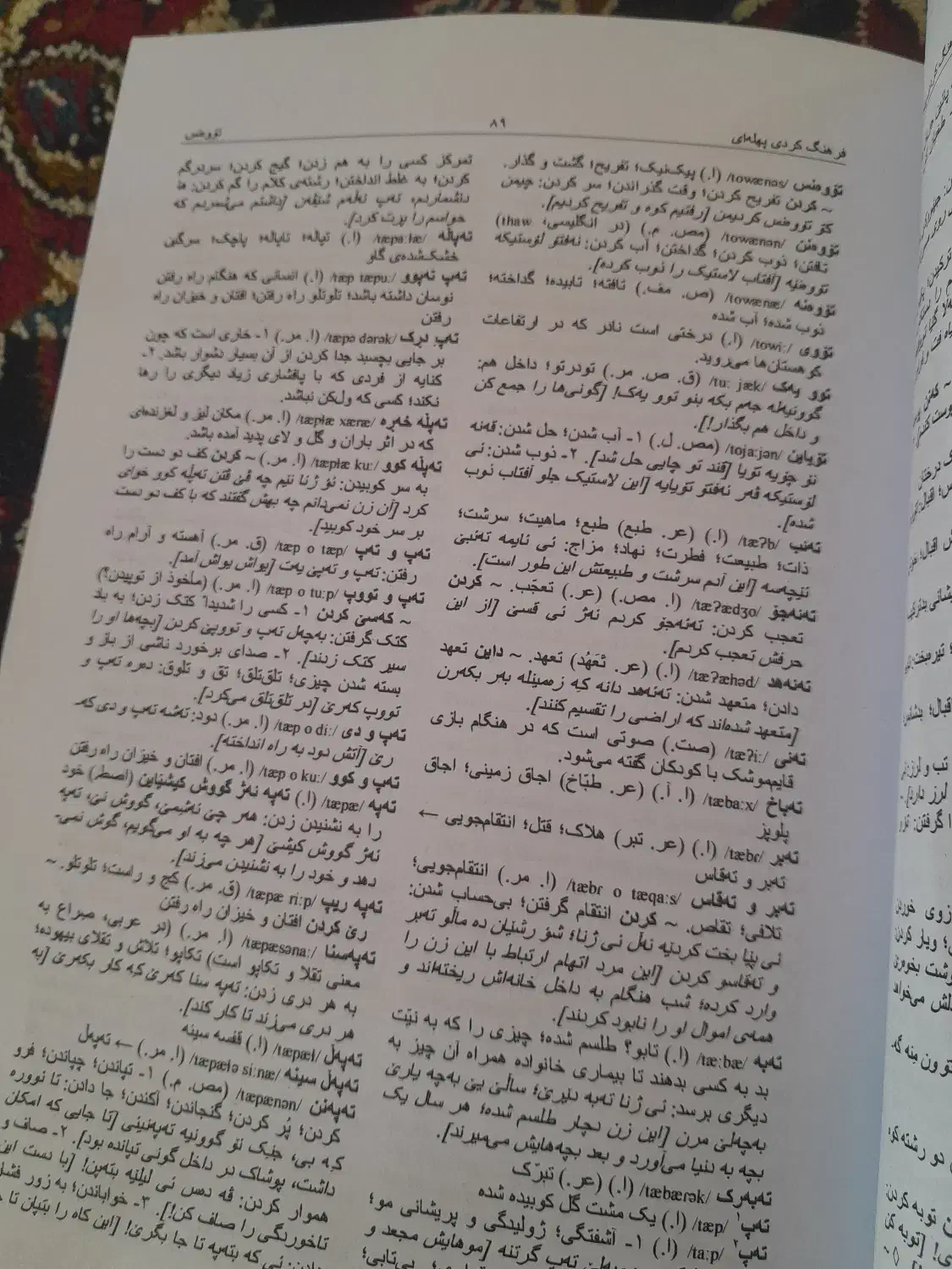 کتاب فرهنگ واژگان کردی پهله ای|کتاب و مجله آموزشی|دهلران, |دیوار