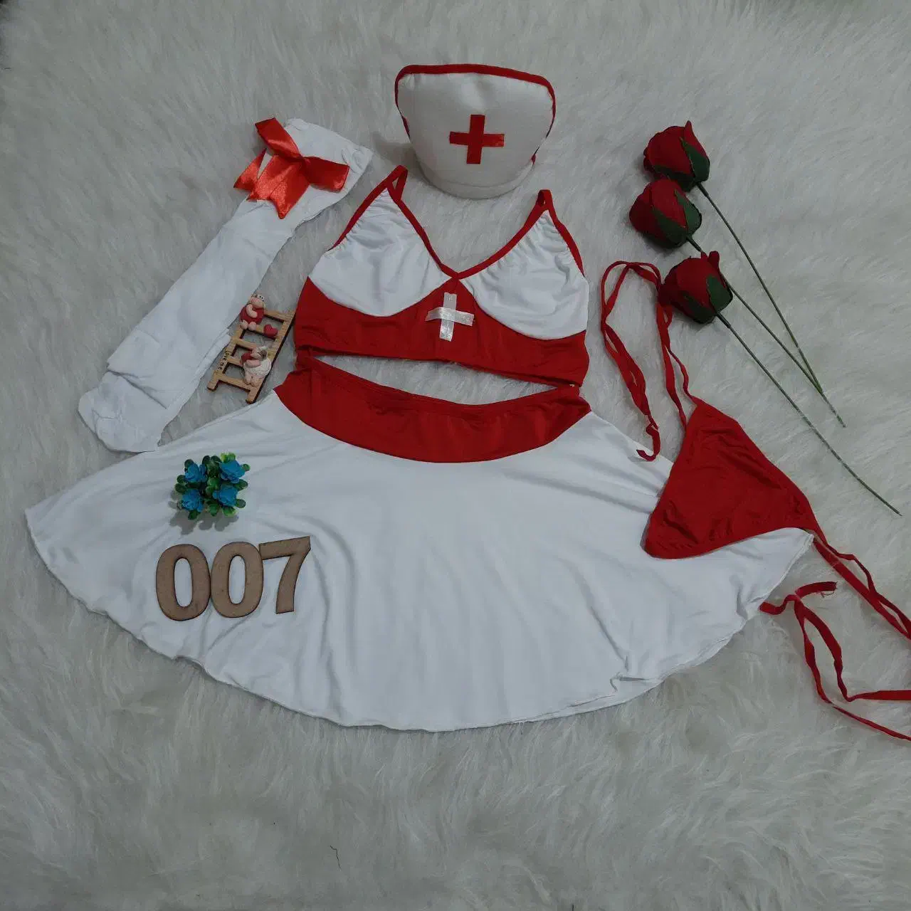 لباس خواب فانتزی کاستوم پرستاری ست لباس شب بادی|لباس|کرمانشاه, |دیوار