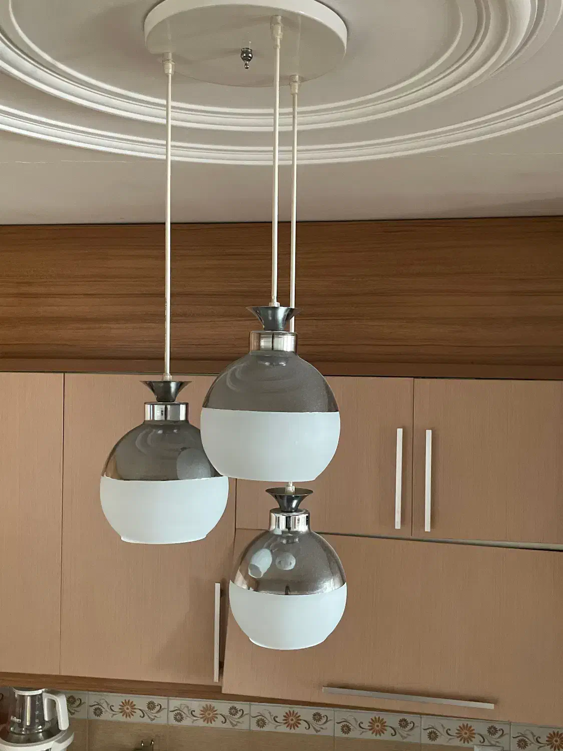 لوستر-لوستر اشپزخانه ۳ تایی|لوستر و چراغ آویز|زنجان, |دیوار