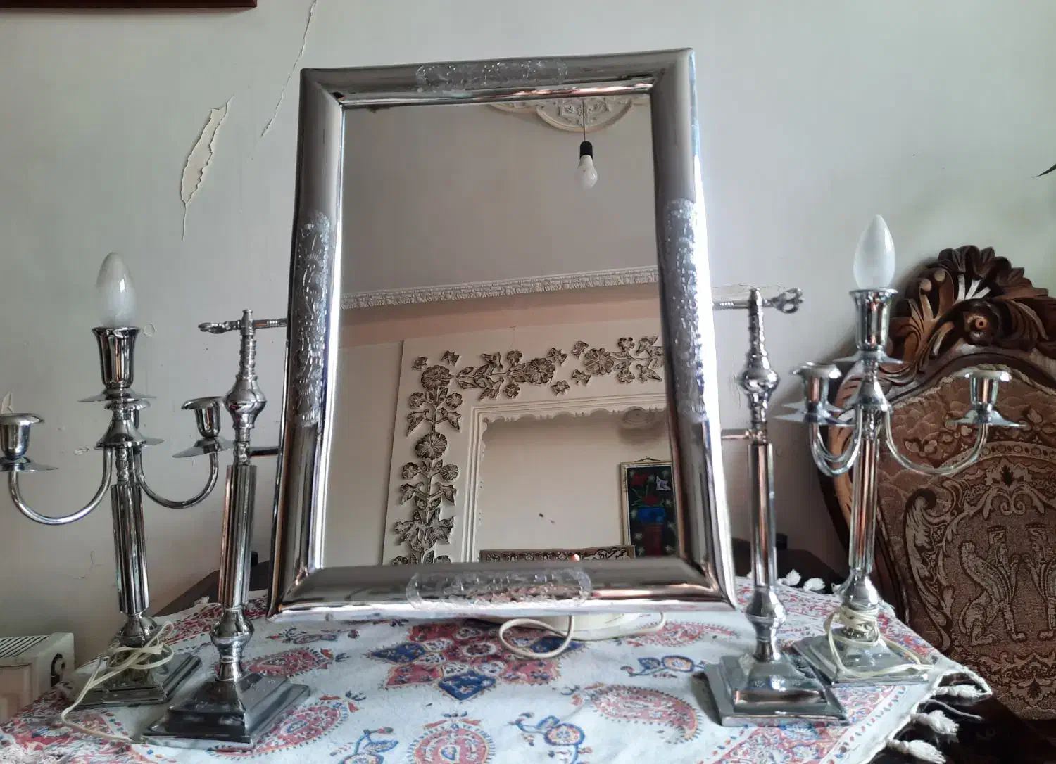 آینه و شمعدان|آینه|زنجان, |دیوار