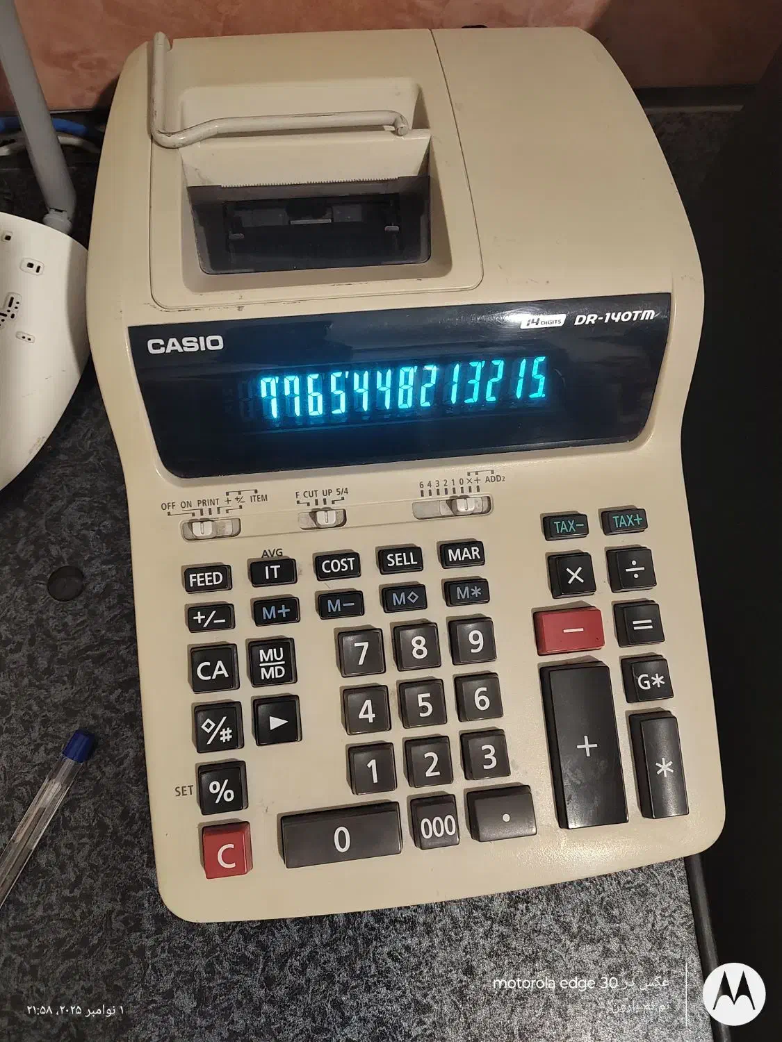 ماشین حساب casio DR 140 tm|لوازم التحریر|زاهدان, |دیوار