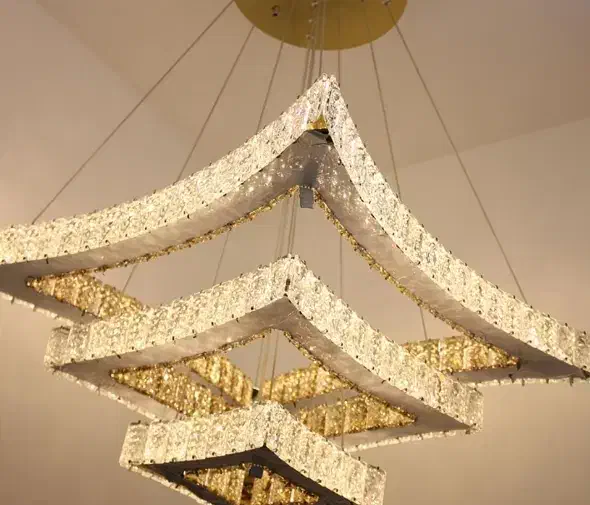 لوستر لوزی کریستالی|لوستر و چراغ آویز|رشت, جهاد|دیوار