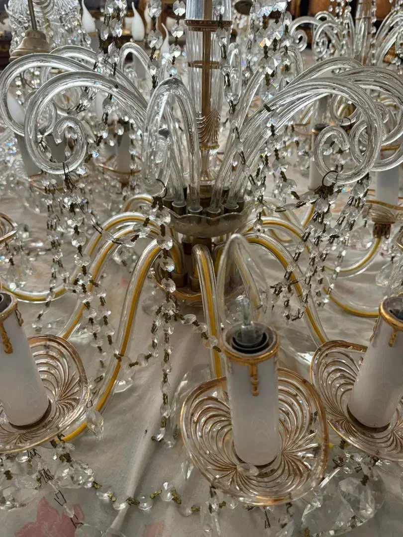 ۱۰ شاخه شیشه ای|لوستر و چراغ آویز|قزوین, |دیوار