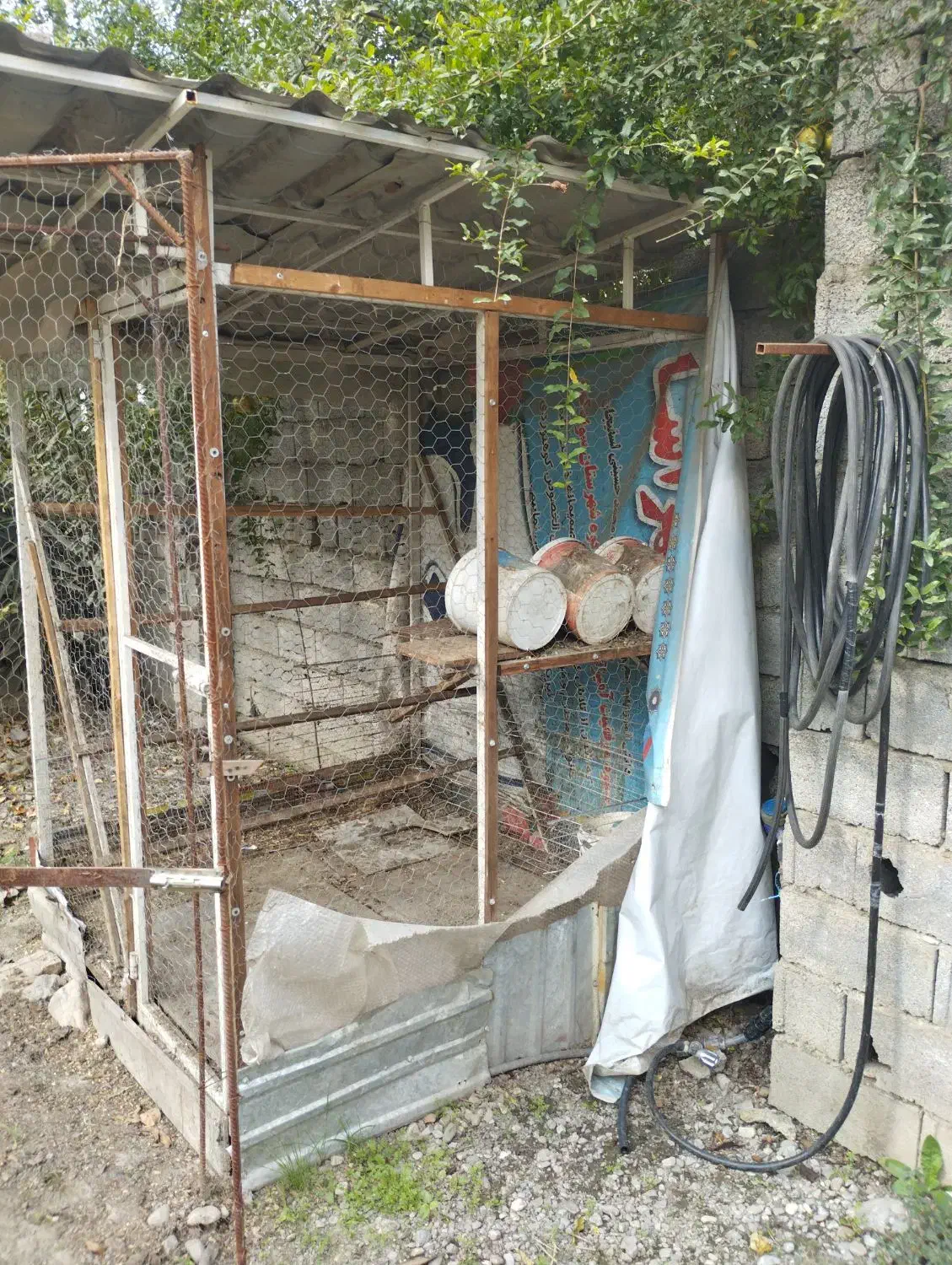 قفس مرغ ارتفاع 180سانت|لوازم جانبی حیوانات|چمستان, |دیوار