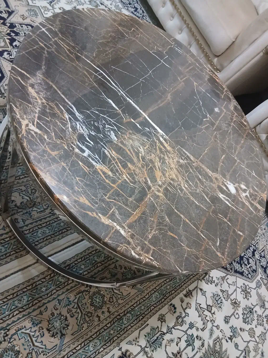 میز جلو مبلی تمام استیل رویه سنگ|مبلمان خانگی و میز عسلی|رودهن, |دیوار