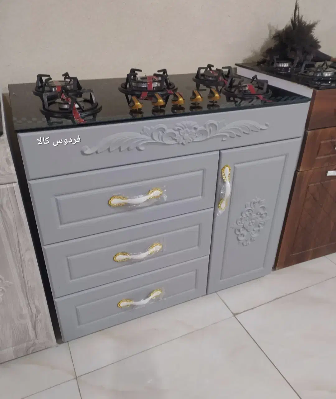 اجاق گاز طرح فر mdf طرح جدید5شعله (فردوس کالا)|اجاق گاز و لوازم برقی پخت‌وپز|گرگان, |دیوار