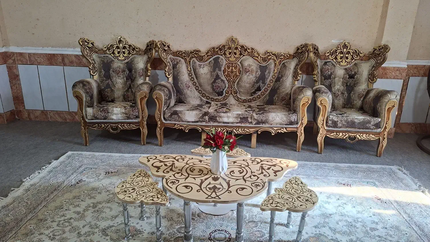 مبل ۷ نفره|مبلمان خانگی و میز عسلی|مسجد سلیمان, |دیوار