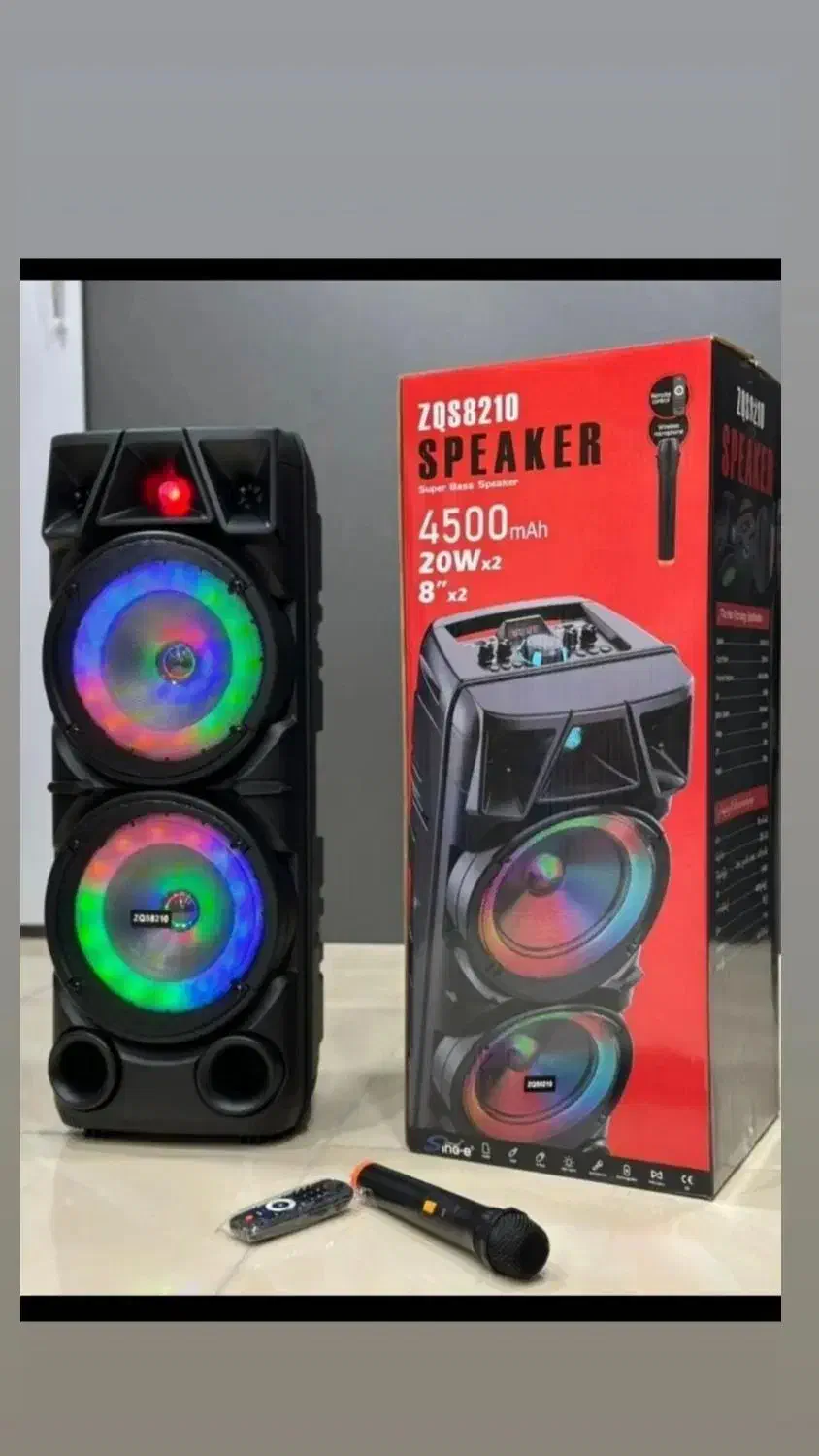 اسپیکر شارژی بلوتوثی zqs8210|سیستم صوتی خانگی|محمدشهر, عباس آباد|دیوار