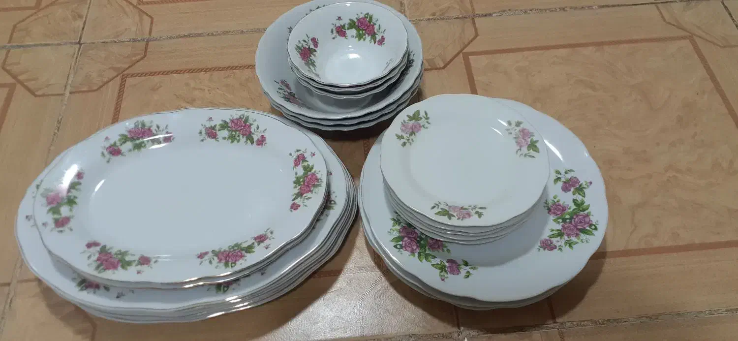 ظروف گل سرخی عالیشهر|ظروف سرو و پذیرایی|بوشهر, |دیوار