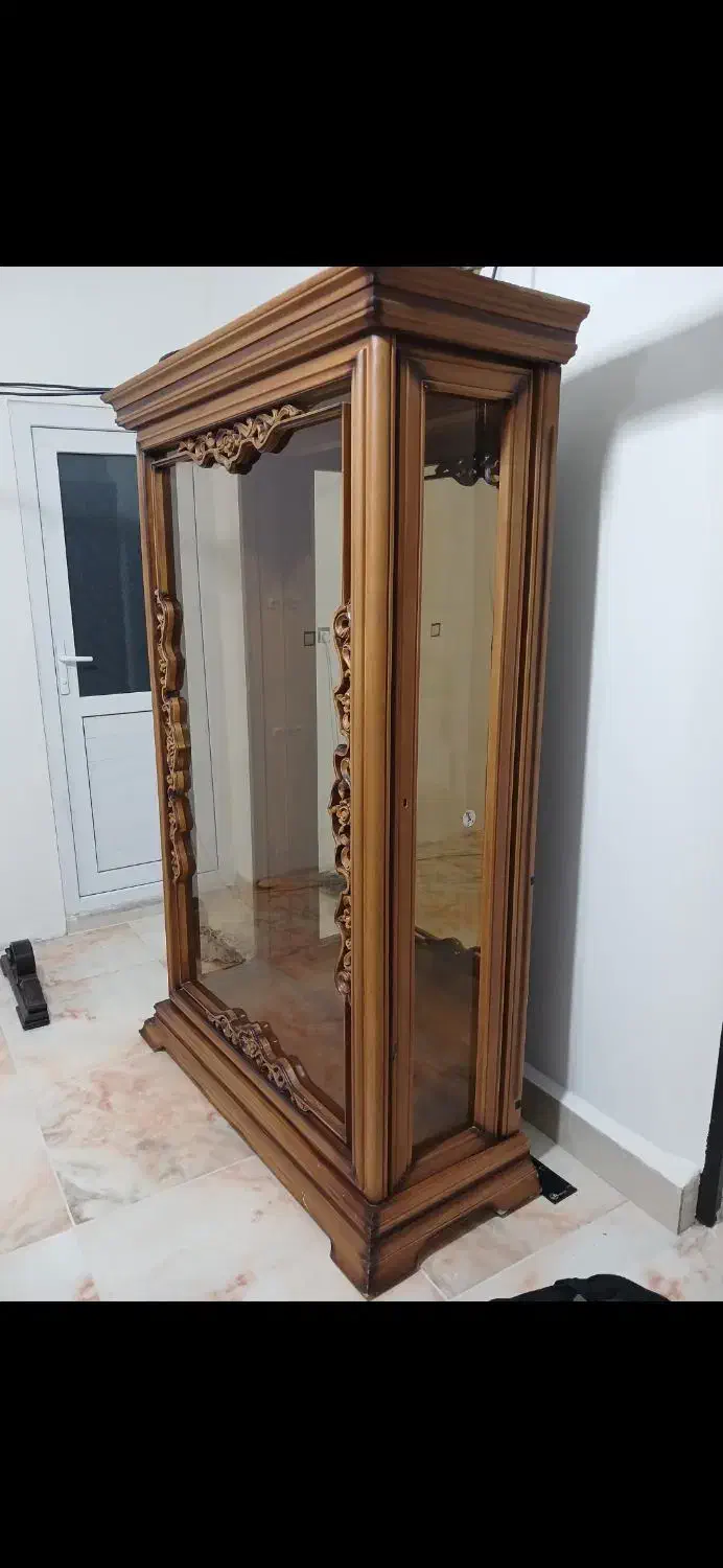 ویترین (بوفه) چوب راش|بوفه، ویترین، کنسول|جم, |دیوار