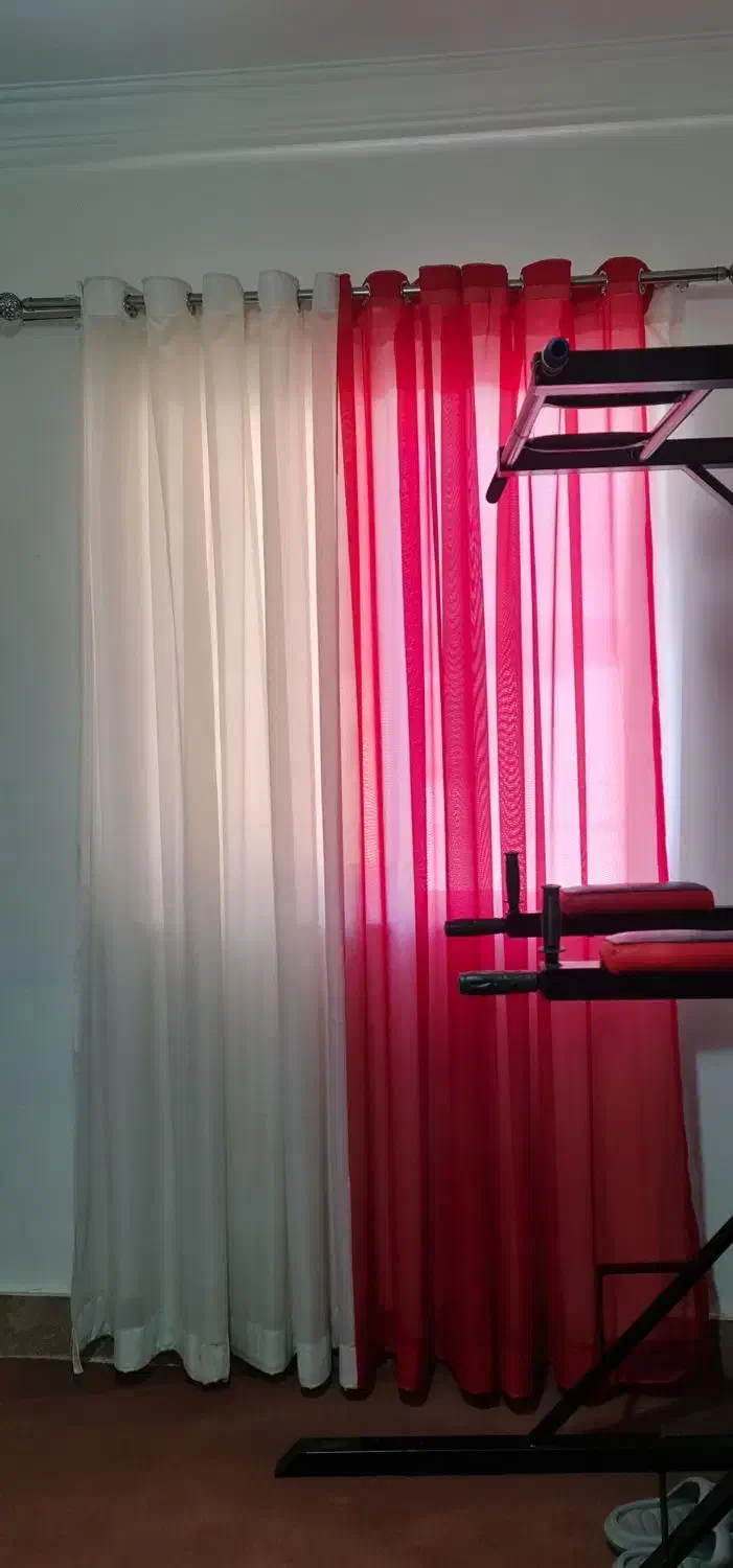 دو عددپرده حریر سالم ونو|پرده، رانر، رومیزی|زرگرشهر, |دیوار