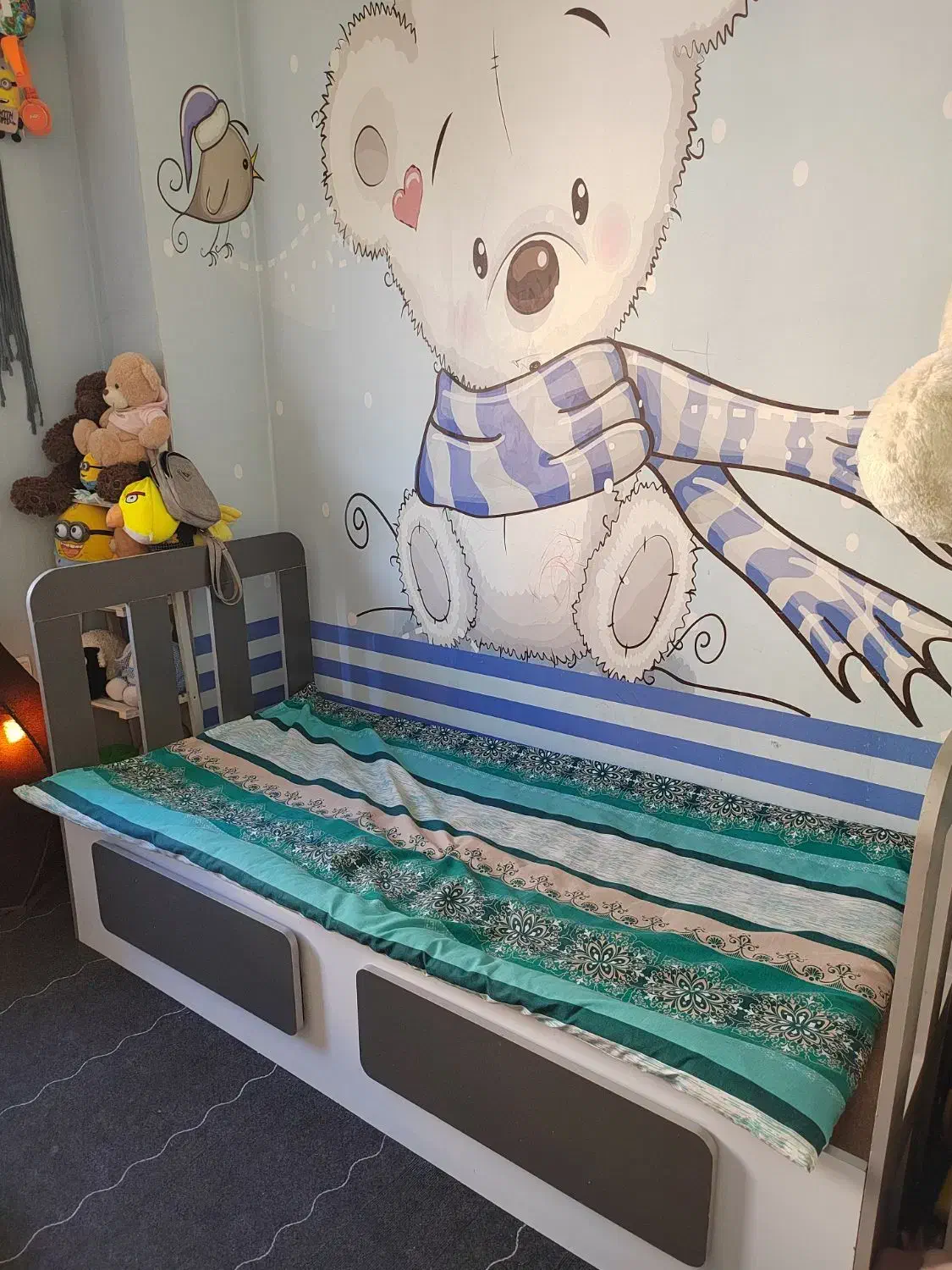 تخت ام دی اف یک نفره دو کشو در حدنو|تخت و سرویس خواب|گرگان, |دیوار