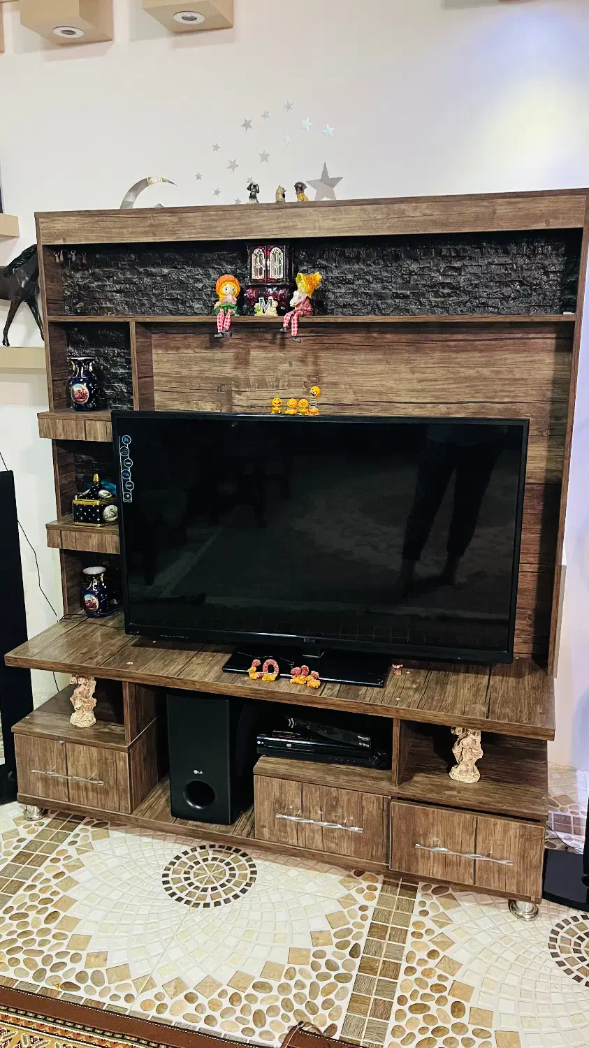 فروش میز تلوزیون ام دی اف با سنگ مرمرومیزویترین|میز تلویزیون|پیر بکران, |دیوار