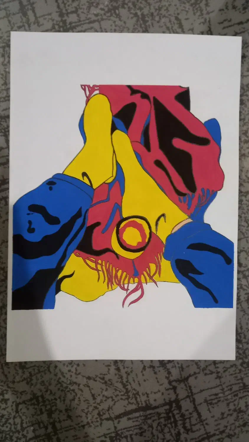 کار با گواش رنگ های مکمل ده گرافیک|تابلو، نقاشی، عکس|سمنان, |دیوار