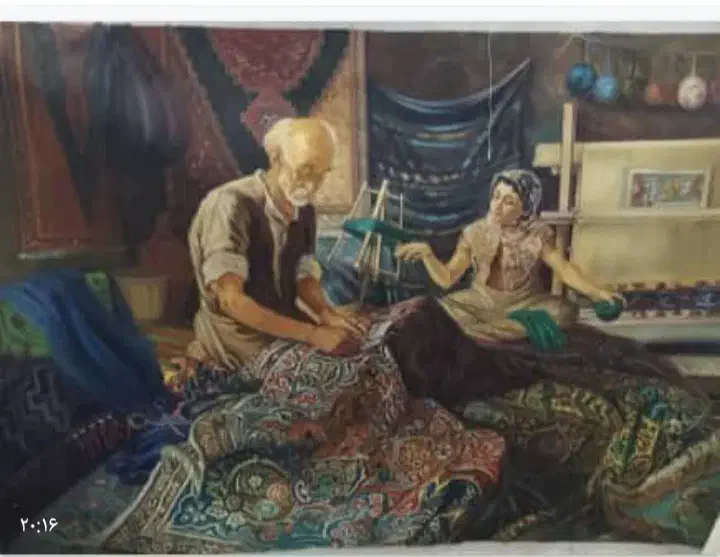 تابلو رنگ وروغن  موضوع مرد روفگر|تابلو، نقاشی، عکس|تبریز, |دیوار