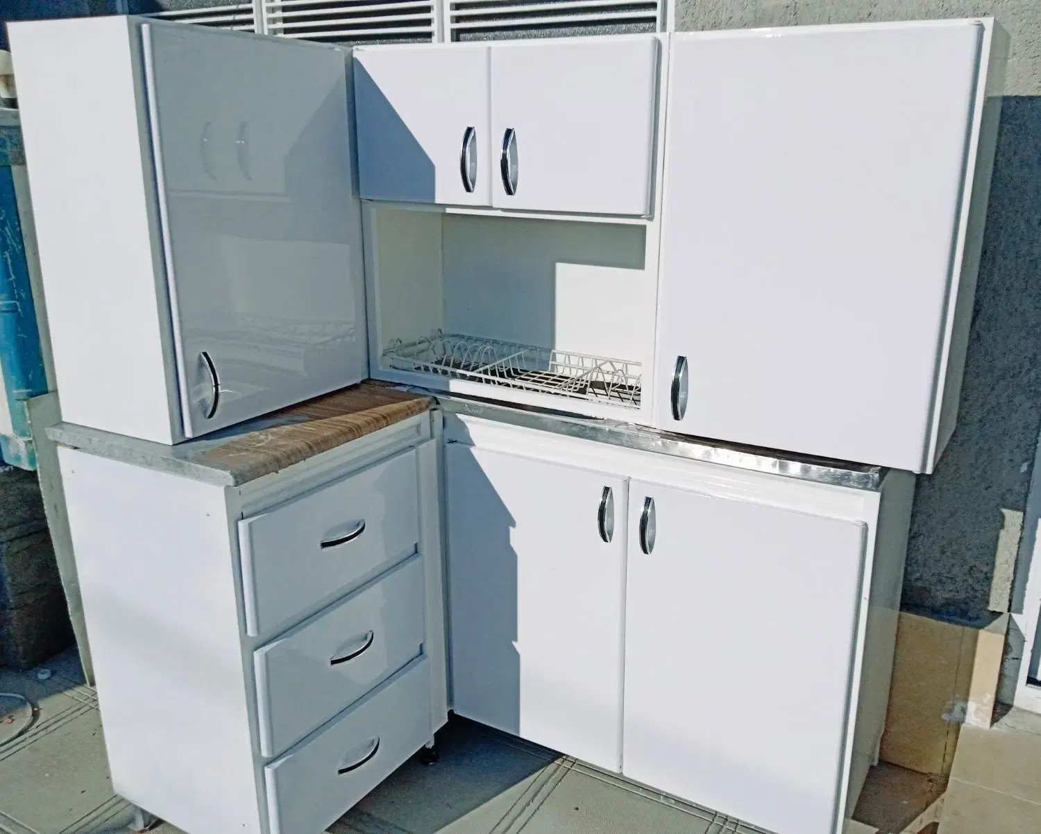 فروش ۴متر کابینت آشپزخانه تمام فلز ورق گالوانیزه|مصالح و تجهیزات ساختمان|داراب, |دیوار