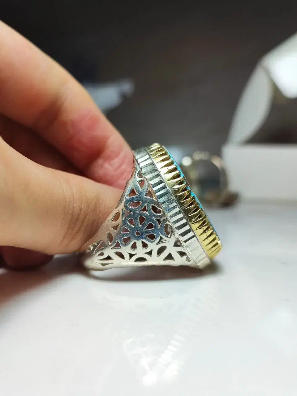 انگشتر مردانه فیروزه آبی|جواهرات|نیشابور, شهرک فرهنگیان|دیوار
