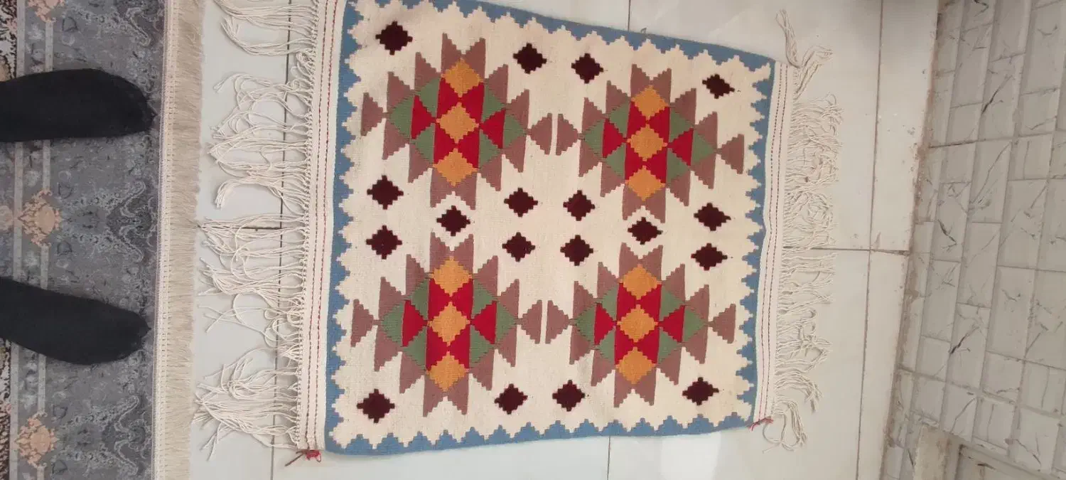 رومیزی دستبافت|گلیم، جاجیم، گبه|مشهد, کشف|دیوار