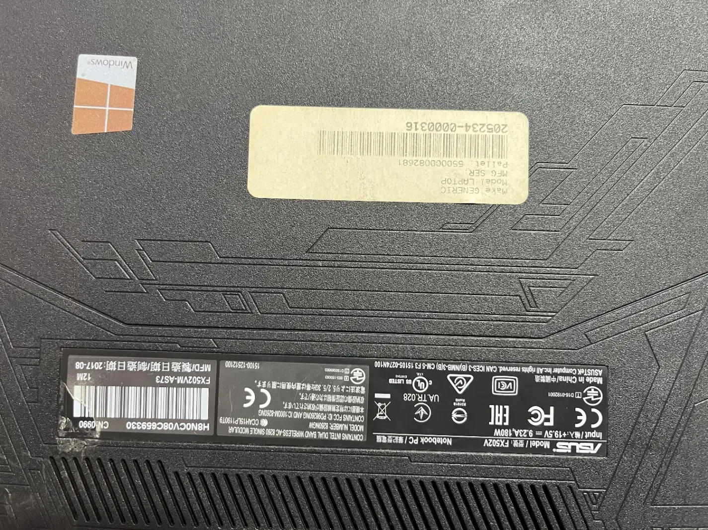 لپ تاپ ایسوس fx502vm|رایانه همراه|رفسنجان, |دیوار