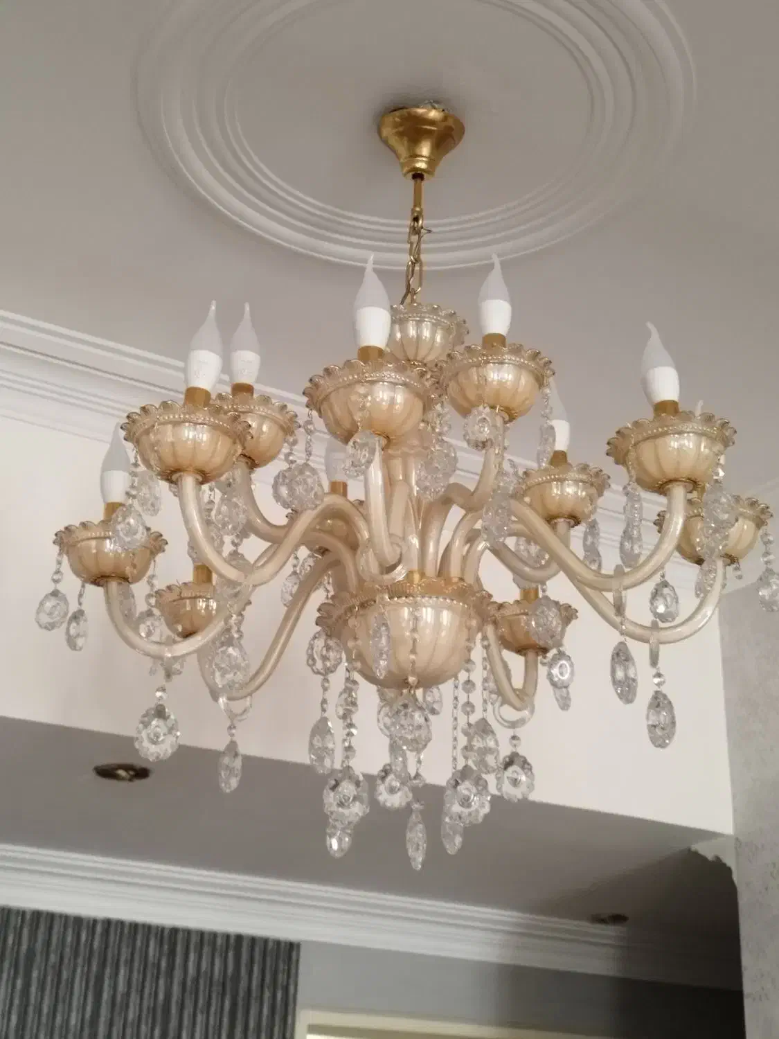 لوستر 15شاخه|لوستر و چراغ آویز|فردیس, قریشی|دیوار