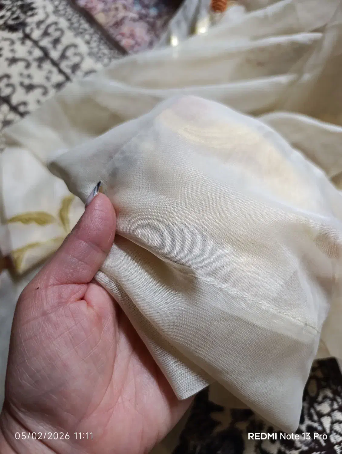 ۲عدد پرده حریر|پرده، رانر، رومیزی|بندر انزلی, میان پشته|دیوار