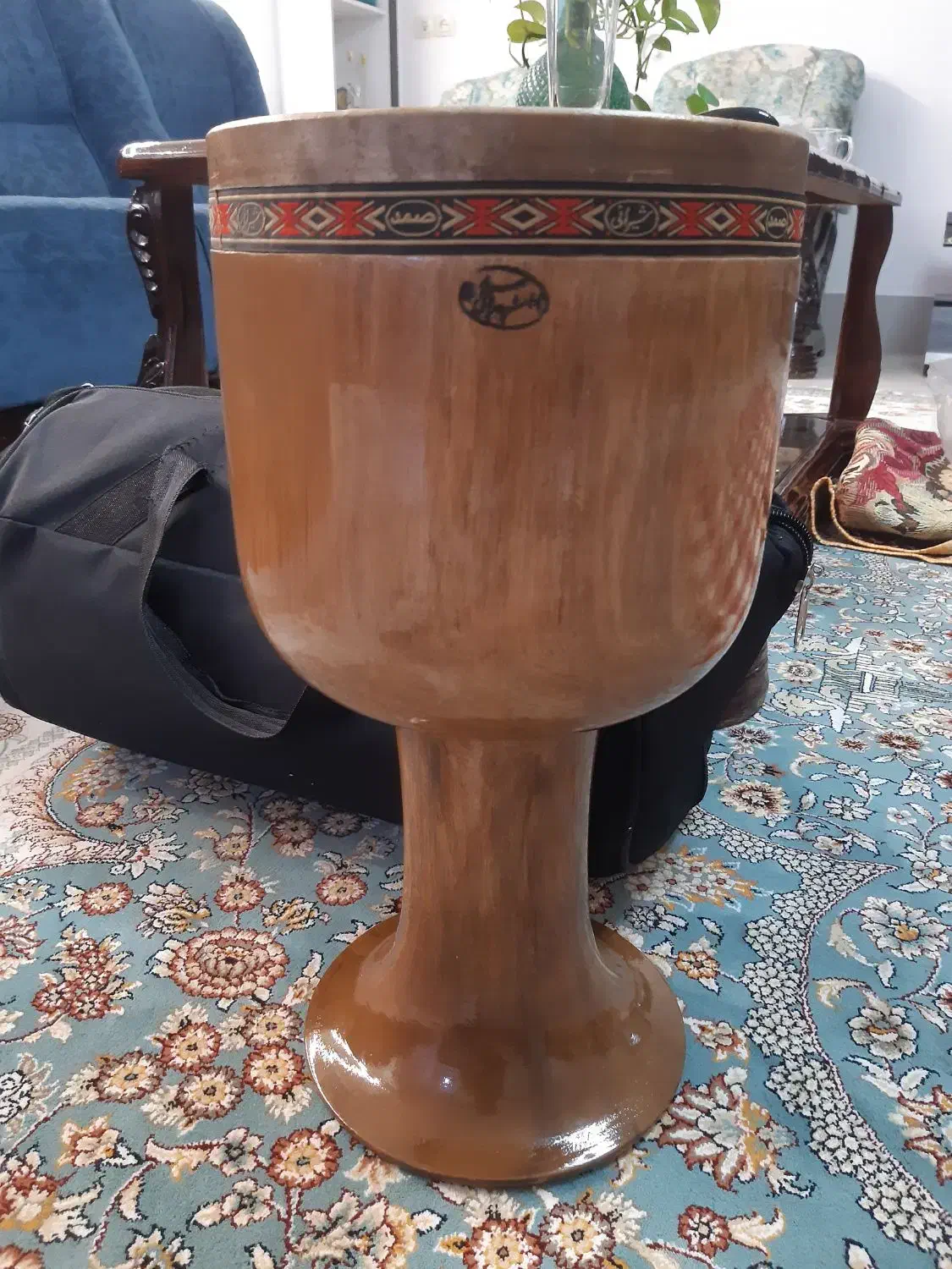 ساز کوبه ای تنبک چوب گردو سایز ۲۳ یک مهر|سازهای سنتی|شیراز, سینما سعدی|دیوار