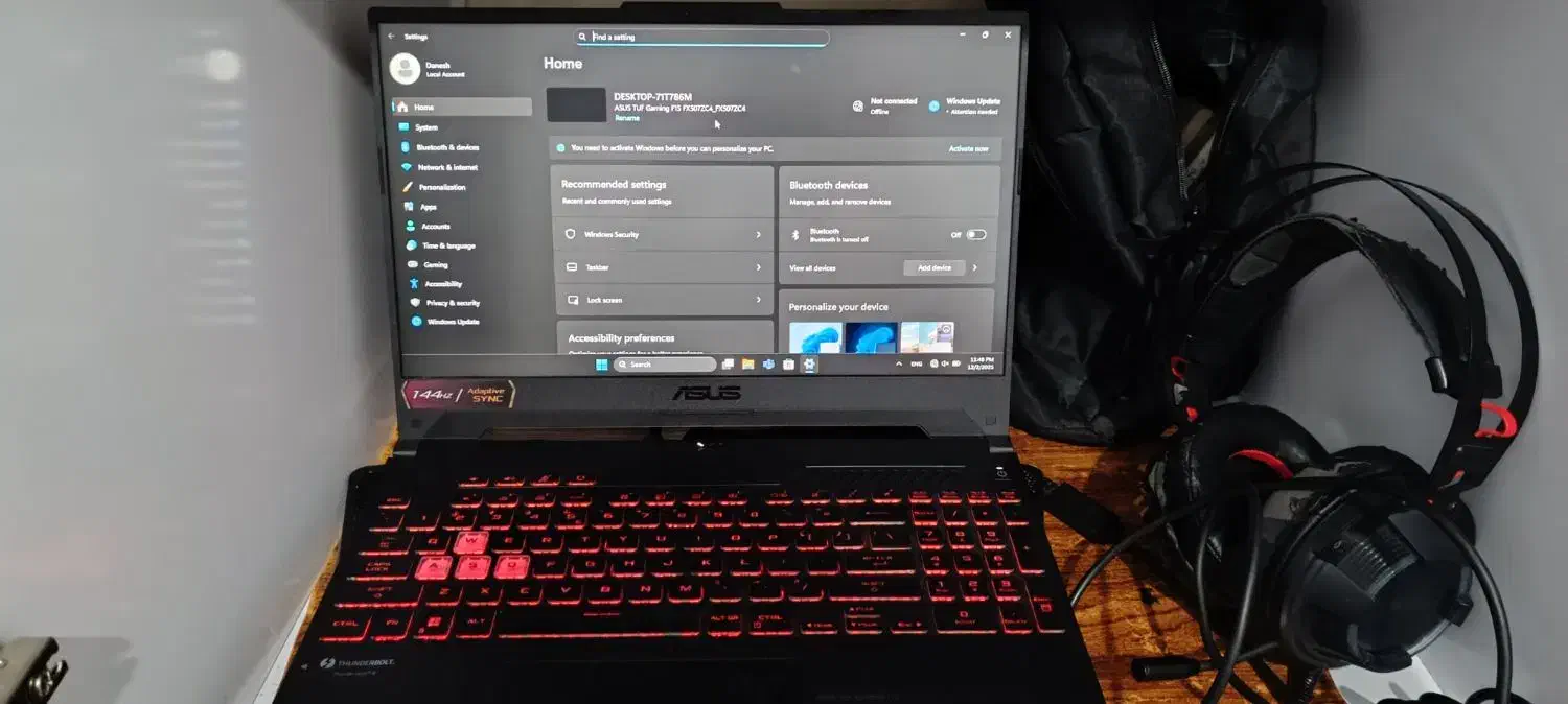 لپ تاپ ایسوس تاف asus tuf f15 fx507zc4|رایانه همراه|زنجان, |دیوار