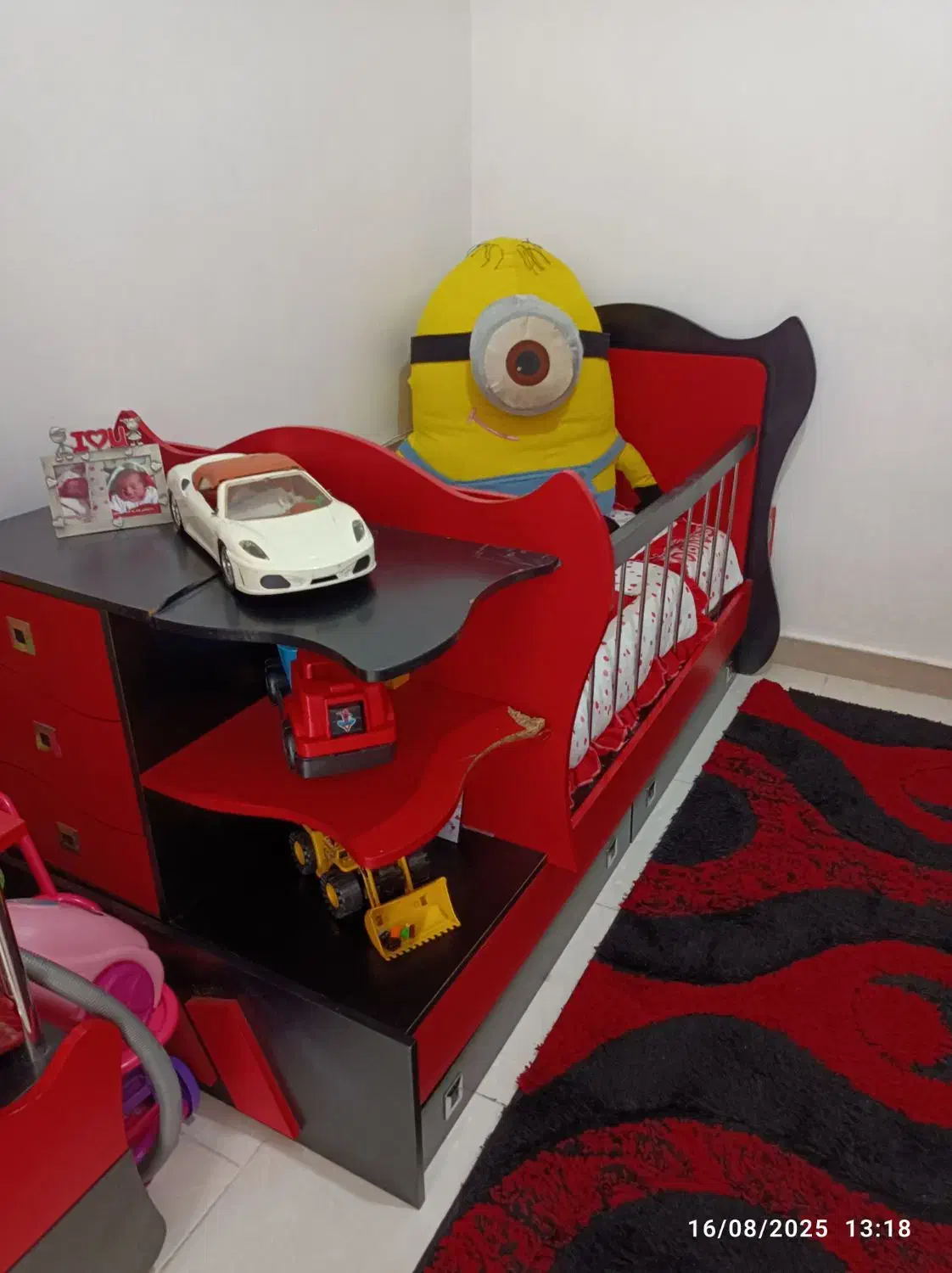 سرویس خواب سه کاره کودک و نوجوان|تخت و سرویس خواب|صومعه‌سرا, |دیوار