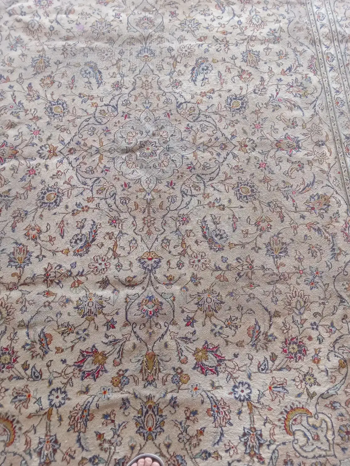 قالی ۹متری دستبافت کرم|فرش|قرچک, شهرک طلائیه|دیوار